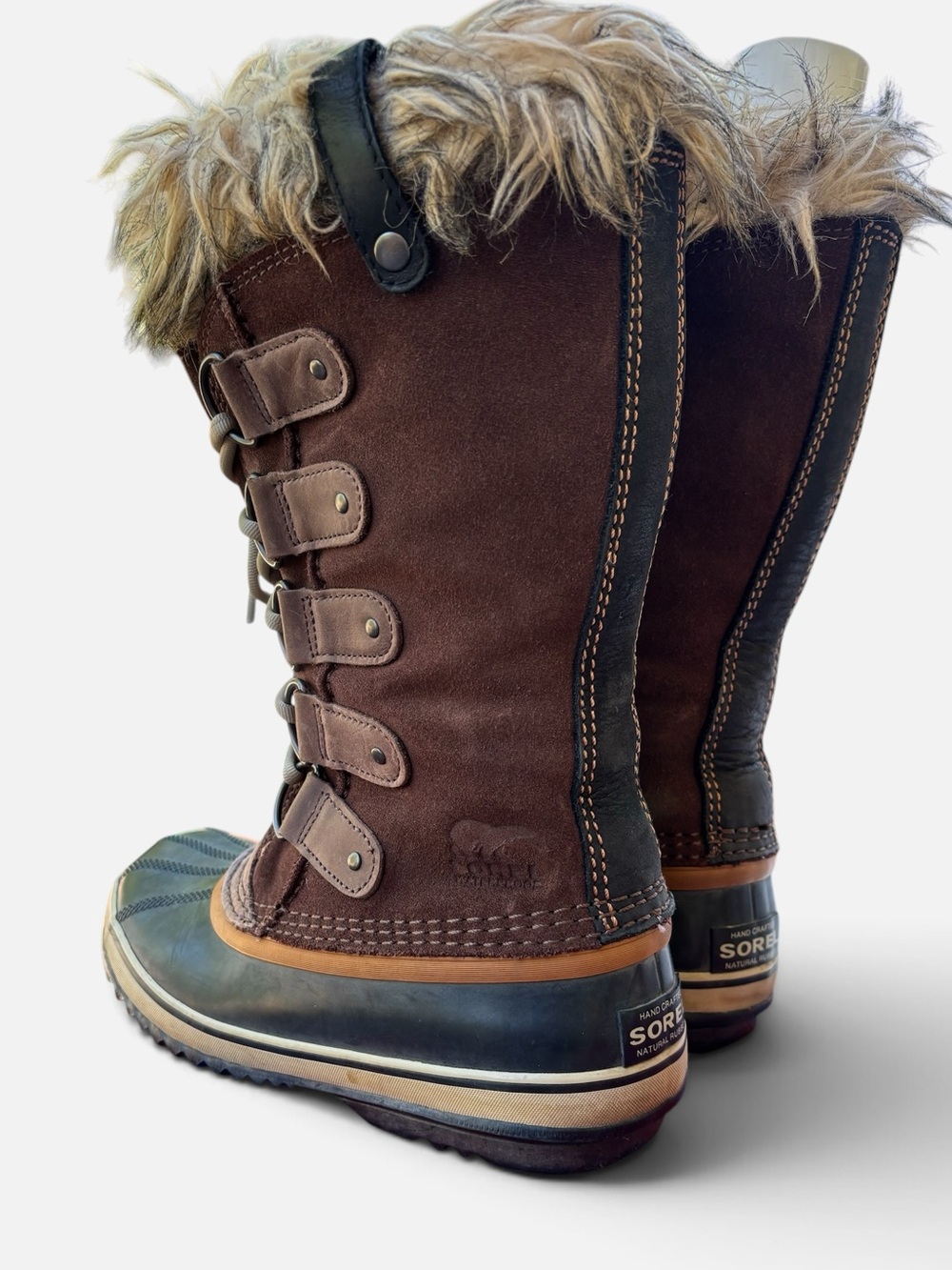 Sorel Joan of Arc Tall Winter Snow Boots in Tobacco Brown